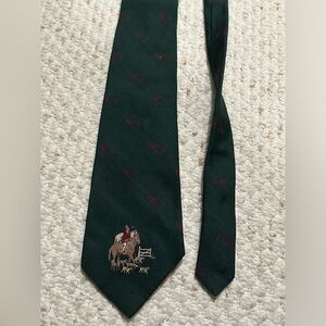 Polo Ralph Lauren dogs and horses green tie